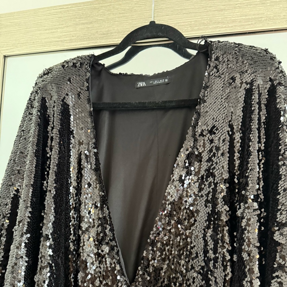 white christmas dresses Zara Sequin Mini Dress – Style Sapphire main image 0